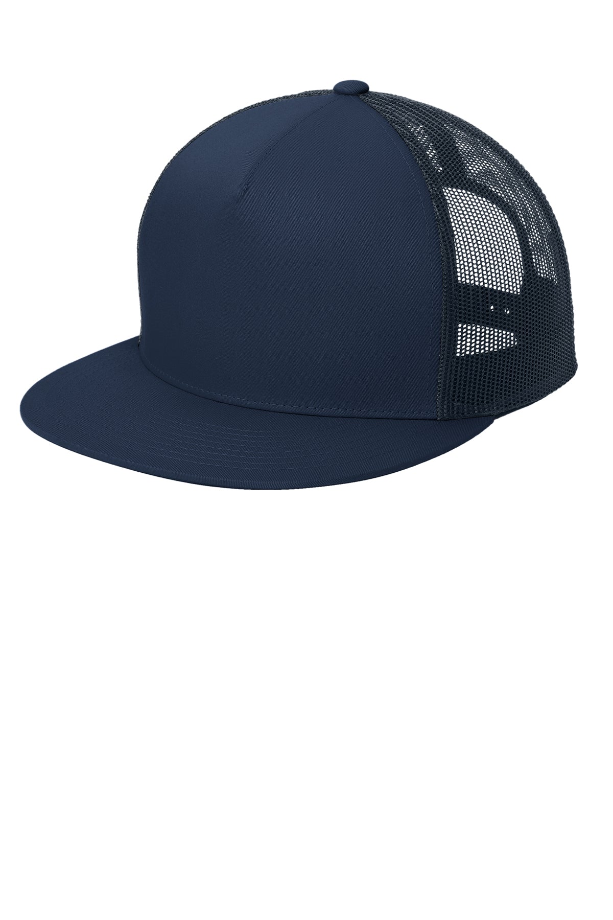 Sport-Tek 5-Panel Trucker Cap - Navy