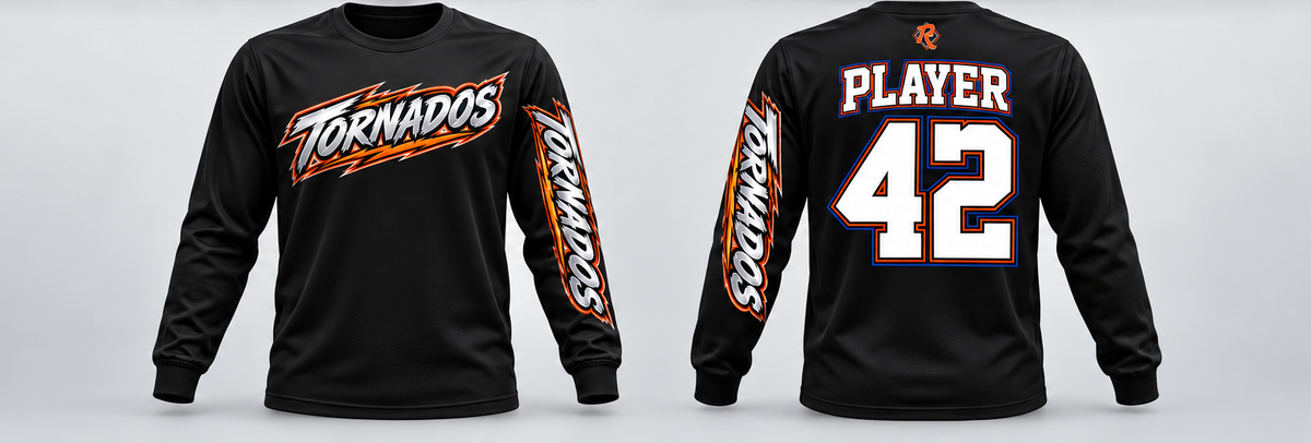 Tornados long sleeve jersey — front and back
