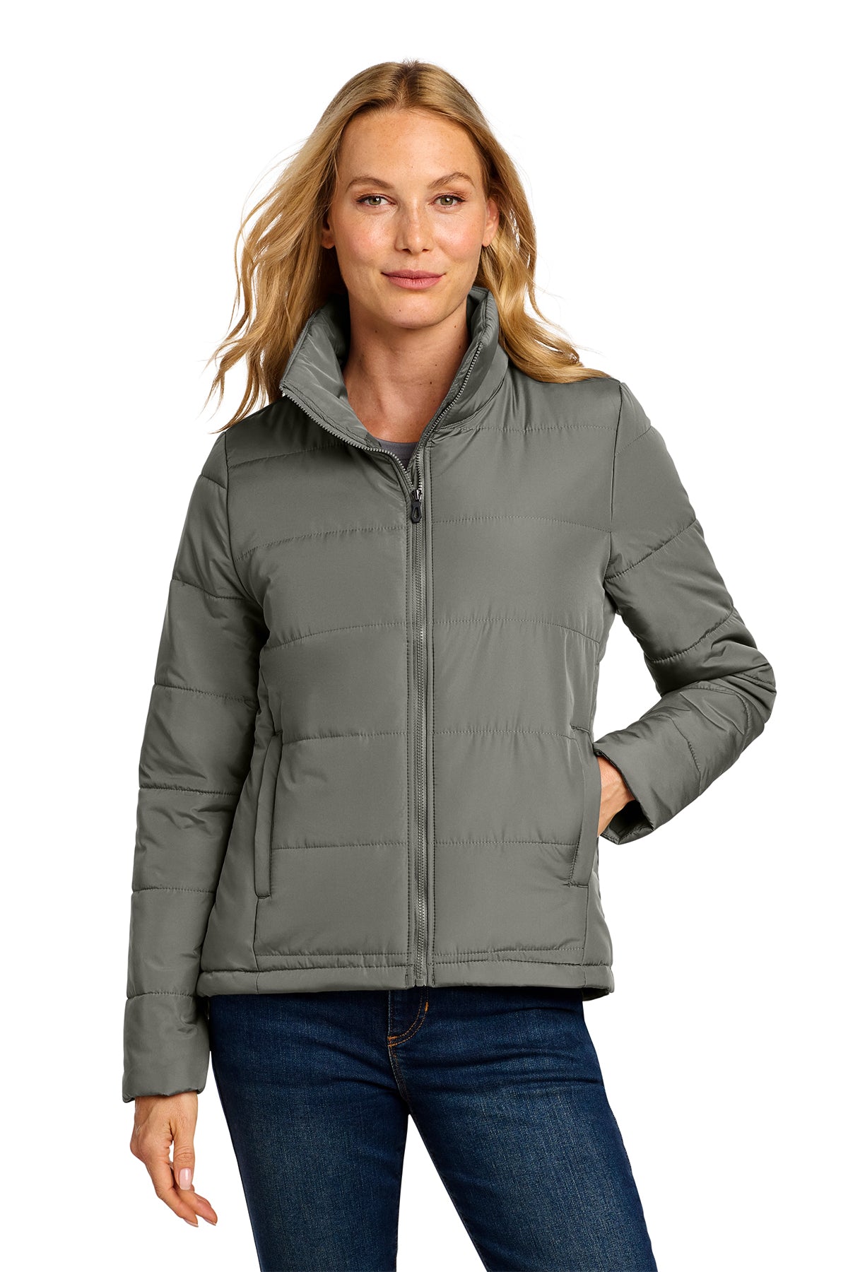 Port Authority Women's Puffer Jacket - Grey
