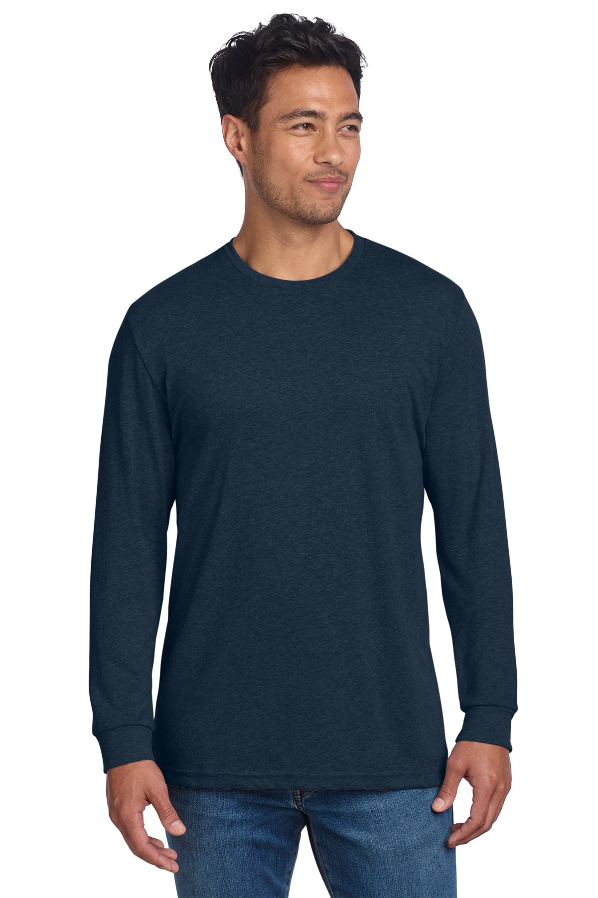 Next Level Apparel Adult CVC Long Sleeve Tee - Navy