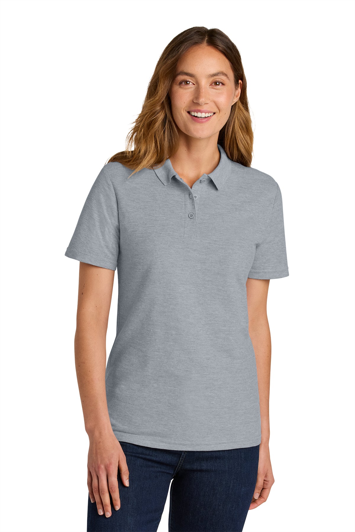 Gildan Softstyle Women's Pique Polo - Grey
