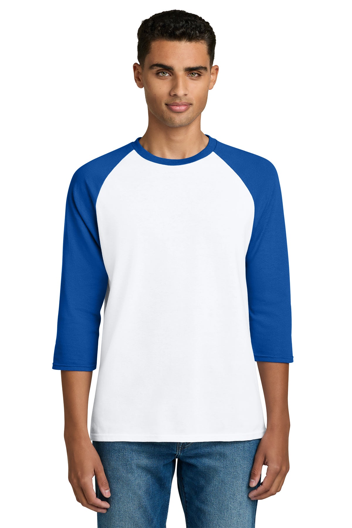 Gildan Heavy Cotton 3/4-Sleeve Raglan Tee - Royal