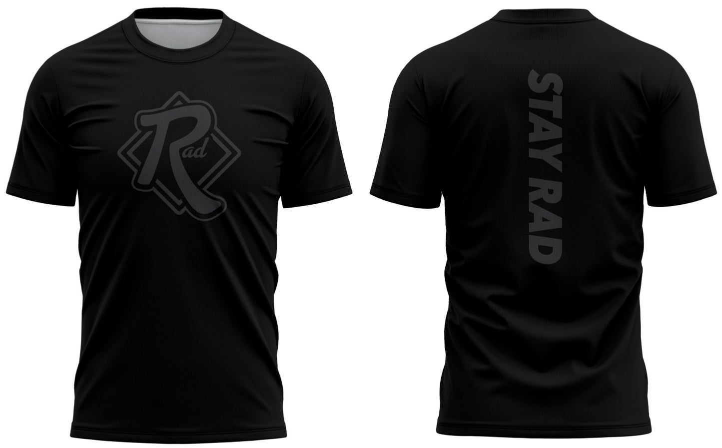 RAD Essential Tee in Onyx Black — custom soft poly-cotton t-shirt by RAD Custom Apparel