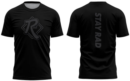 RAD Essential Tee in Onyx Black — custom soft poly-cotton t-shirt by RAD Custom Apparel