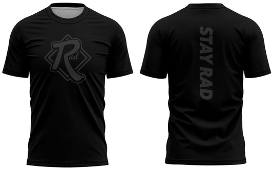 RAD Essential Tee in Onyx Black — custom soft poly-cotton t-shirt by RAD Custom Apparel