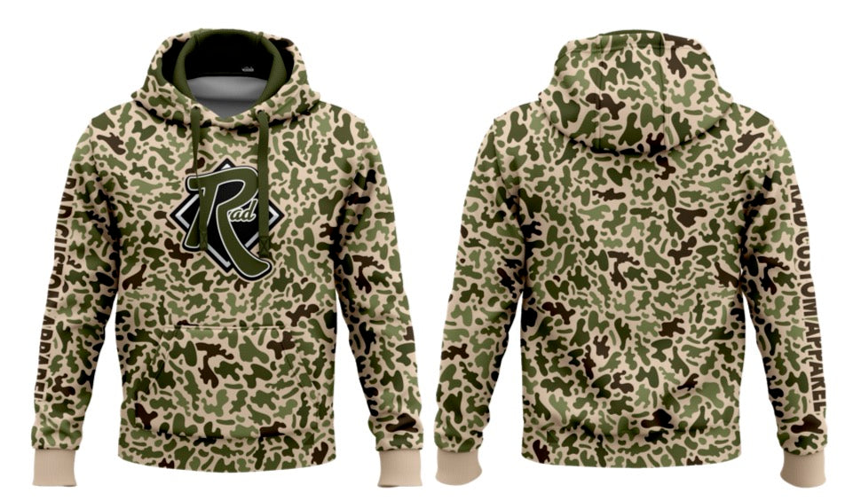 RAD Signature Hoodie in Tactical Camo — custom premium fleece hoodie by RAD Custom Apparel