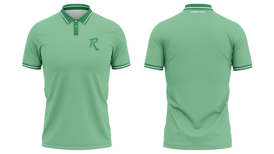 Fairway Mint Golf Polo in mint green — custom performance polo shirt by RadWay Golf