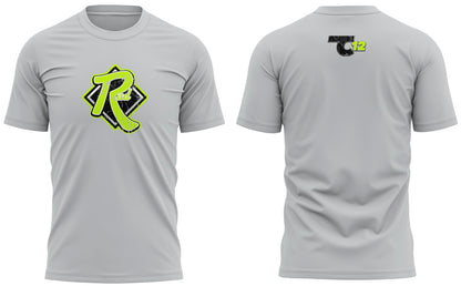 TC12 Pro Player Tee in Carbon & Volt — custom athletic tee by RAD Custom Apparel
